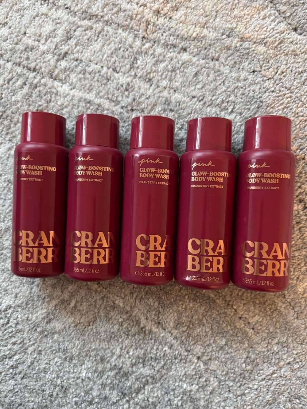 VS PINK cranberry glow boosting body wash